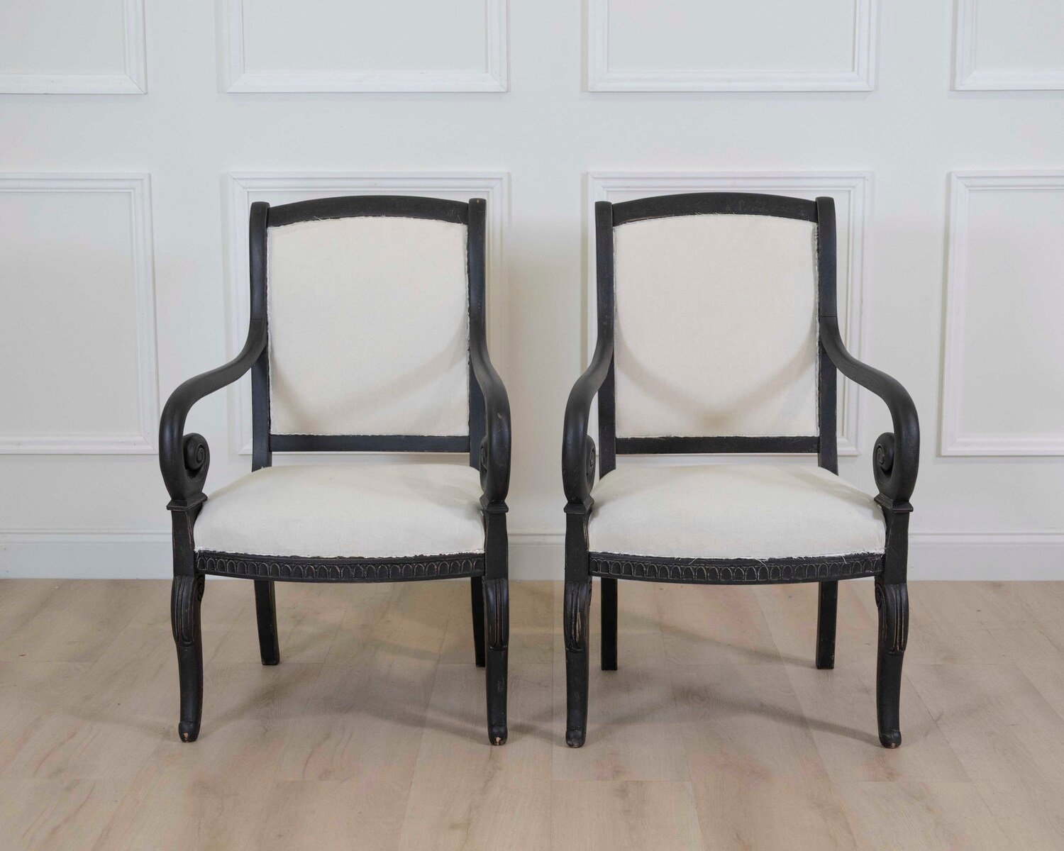 Pair of Swedish Empire Style Armchairs - JAA