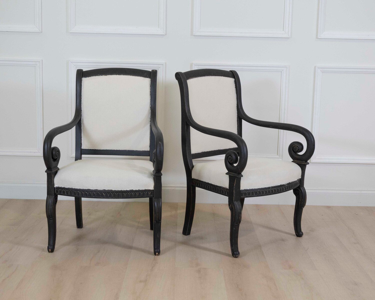 Pair of Swedish Empire Style Armchairs - JAA