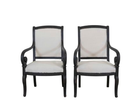 Pair of Swedish Empire Style Armchairs
