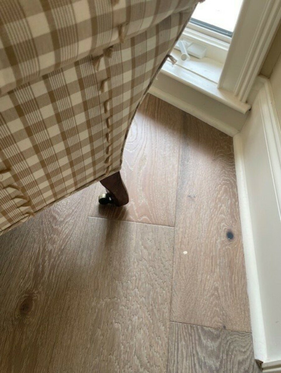 Pair of Checked Fabric Antique Chairs - JAA