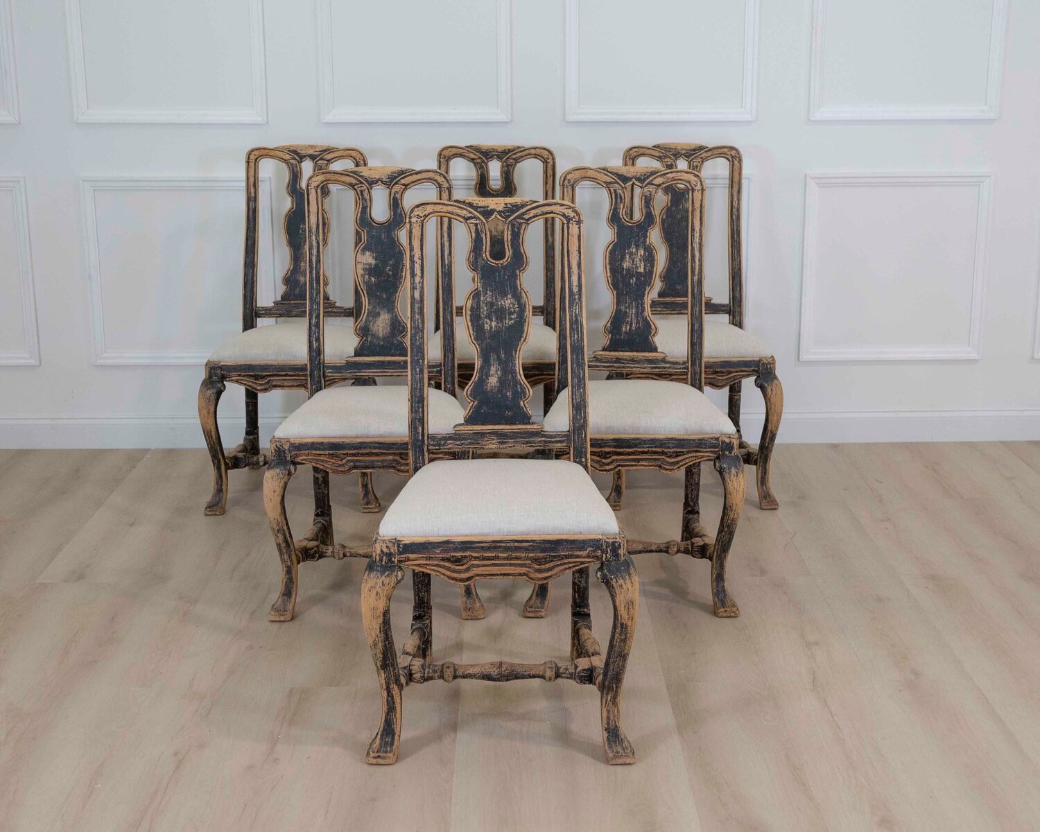 Set of Six Swedish Baroque Chairs, Circa 1750 - JAA
