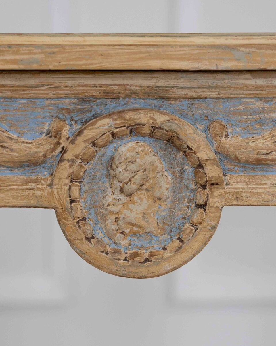 Swedish Gustavian Console Table with Carved Medallion, circa 1860 - JAA