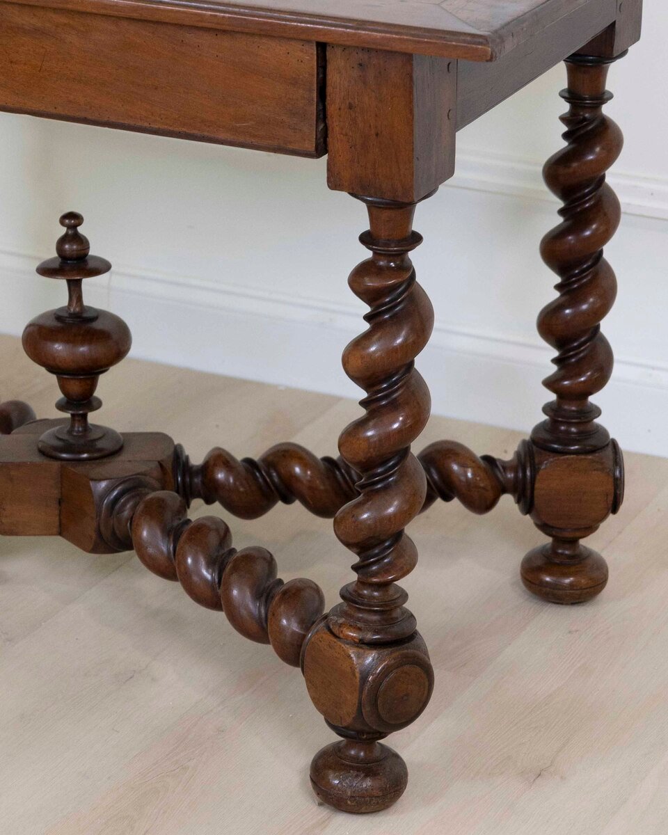 French 19th Century Louis XIII Style Walnut Table - JAA