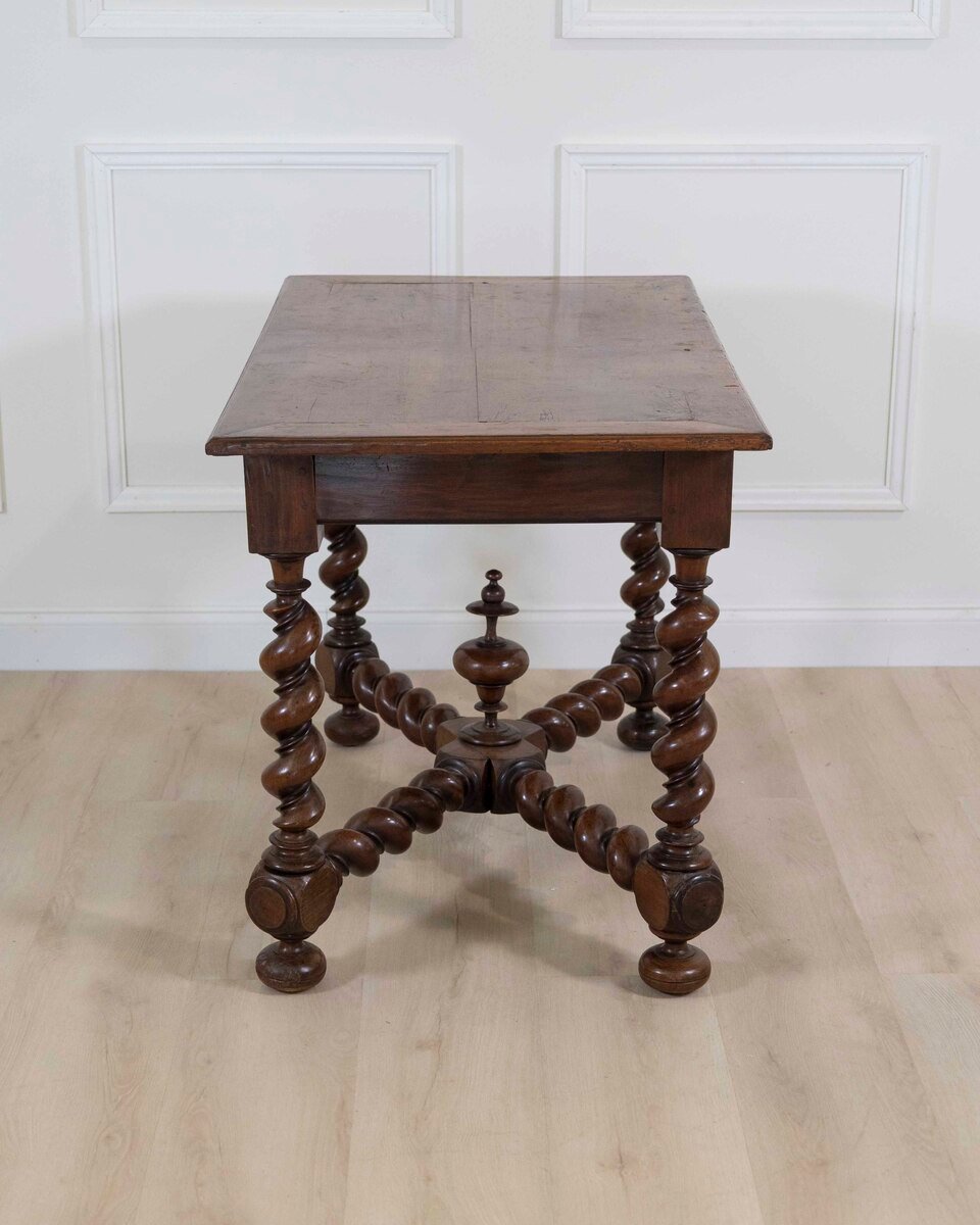 French 19th Century Louis XIII Style Walnut Table - JAA