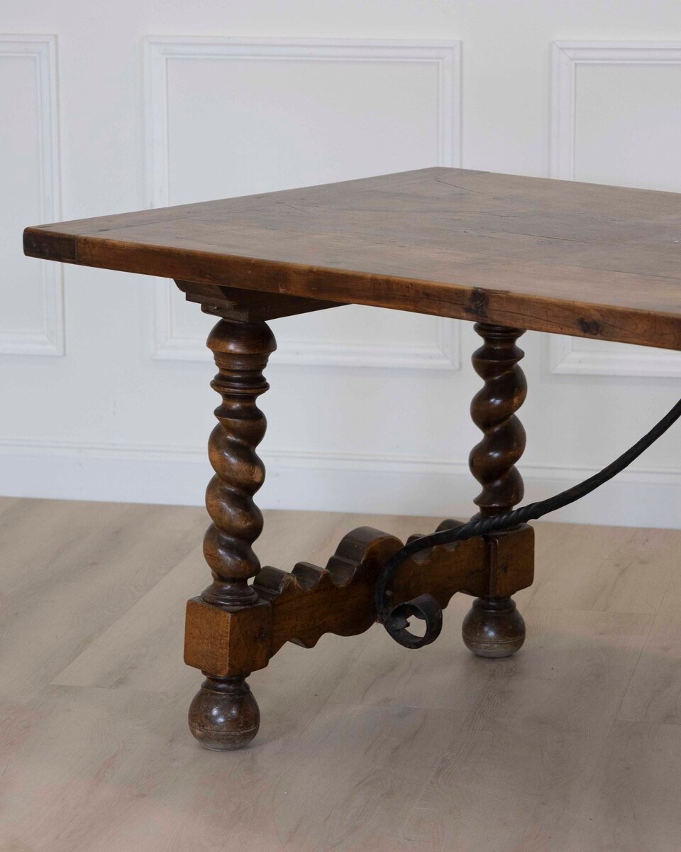 French 19th Century Walnut Monastery Table - JAA