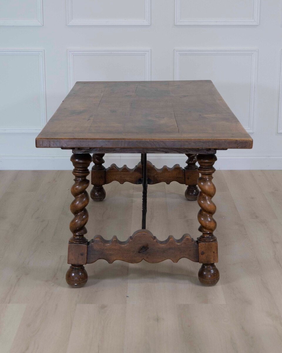 French 19th Century Walnut Monastery Table - JAA