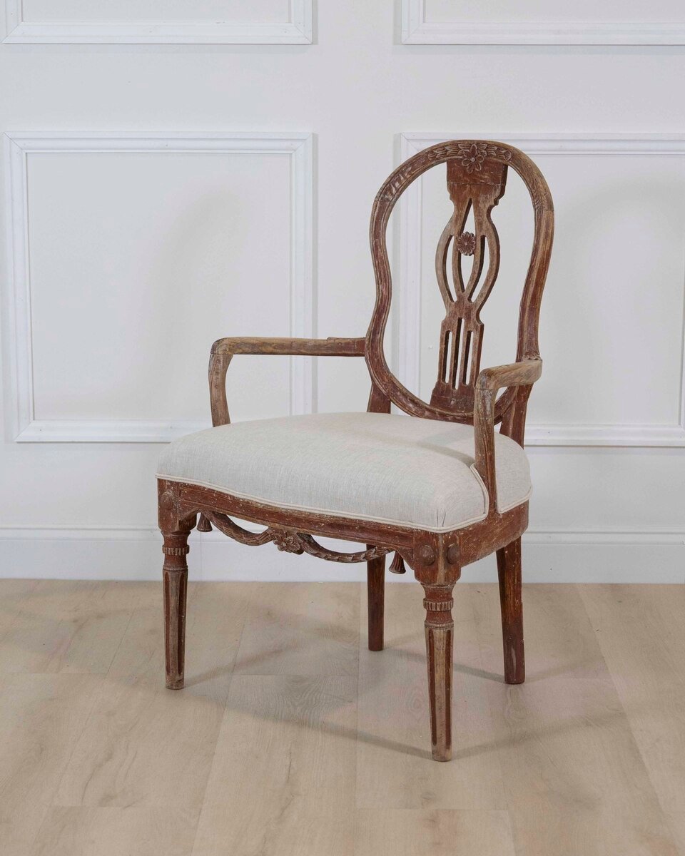 Danish 18th Century Louis XVI Painted Armchairs - JAA