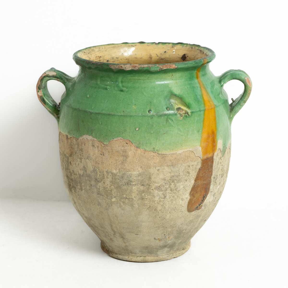 Green Confit Pot France, circa 1840. - JAA