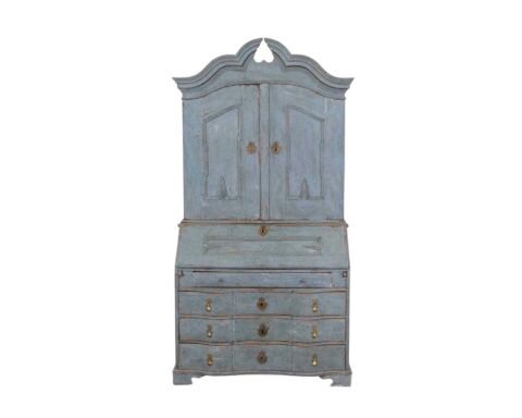 Very fine Scandinavian bureau, with unusual and rare hardware, 18th Century