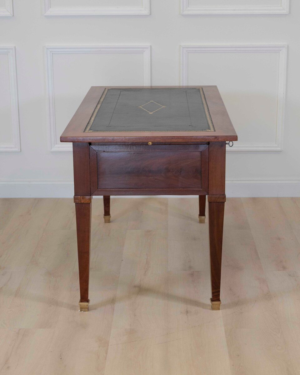 French 19th Century Louis XVI Style, Leather-Top Desk - JAA