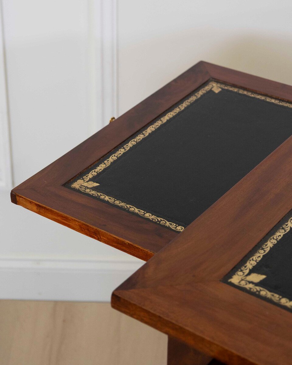 French 19th Century Louis XVI Style, Leather-Top Desk - JAA