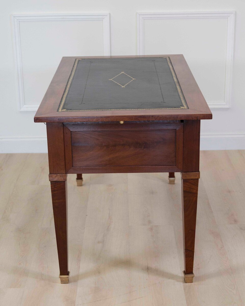 French 19th Century Louis XVI Style, Leather-Top Desk - JAA
