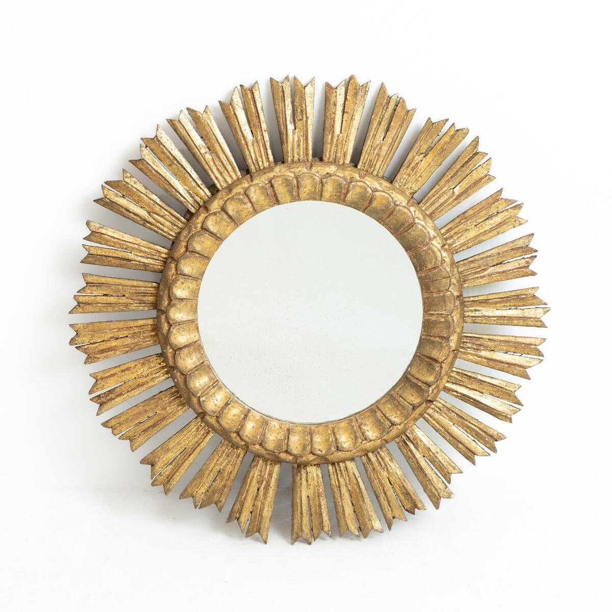 Giltwood Sun Mirror. Spain, circa 1920. - JAA