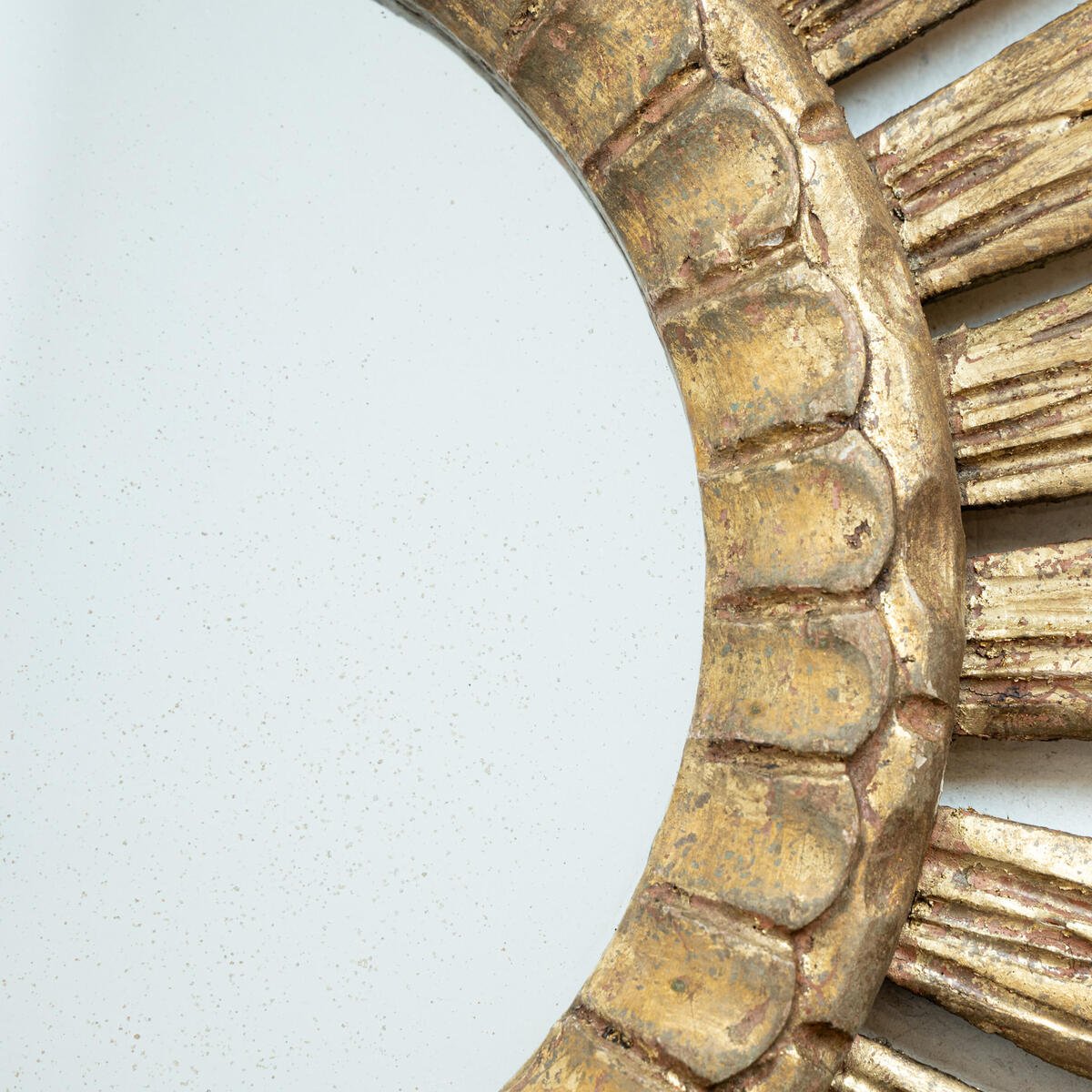 Giltwood Sun Mirror. Spain, circa 1920. - JAA