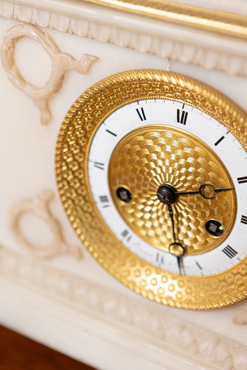 19th Century French Alabaster Clock - JAA