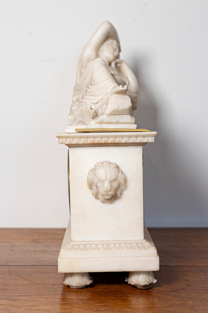 19th Century French Alabaster Clock - JAA