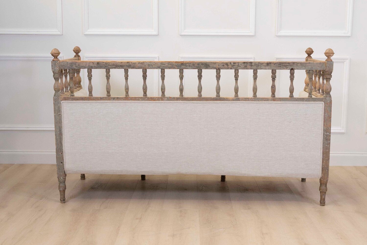 Swedish 19th Century Provincial Gustavian Sofa Bench - JAA