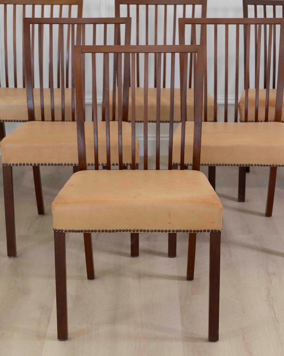20th Century Set of Eight Danish Mahogany Dining Chairs by A.J. Iversen - JAA