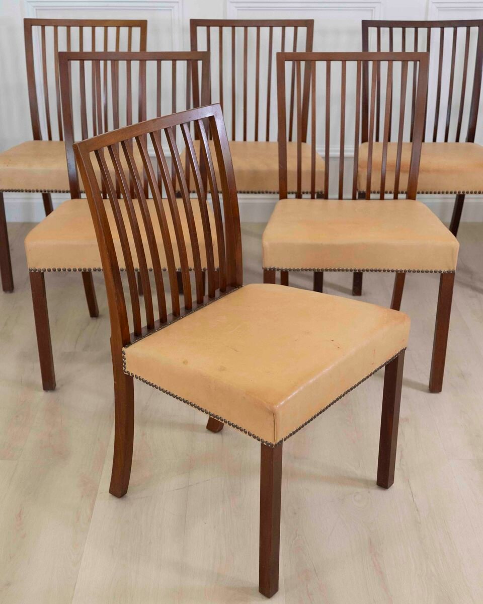 20th Century Set of Eight Danish Mahogany Dining Chairs by A.J. Iversen - JAA