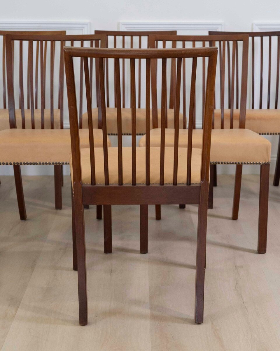 20th Century Set of Eight Danish Mahogany Dining Chairs by A.J. Iversen - JAA