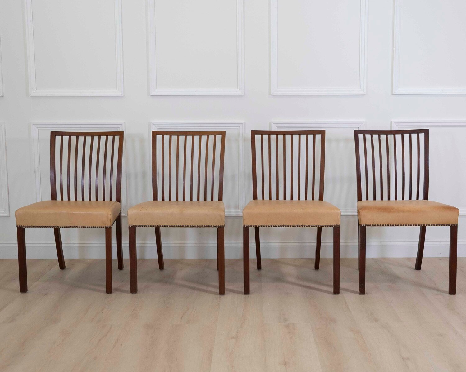 20th Century Set of Eight Danish Mahogany Dining Chairs by A.J. Iversen - JAA