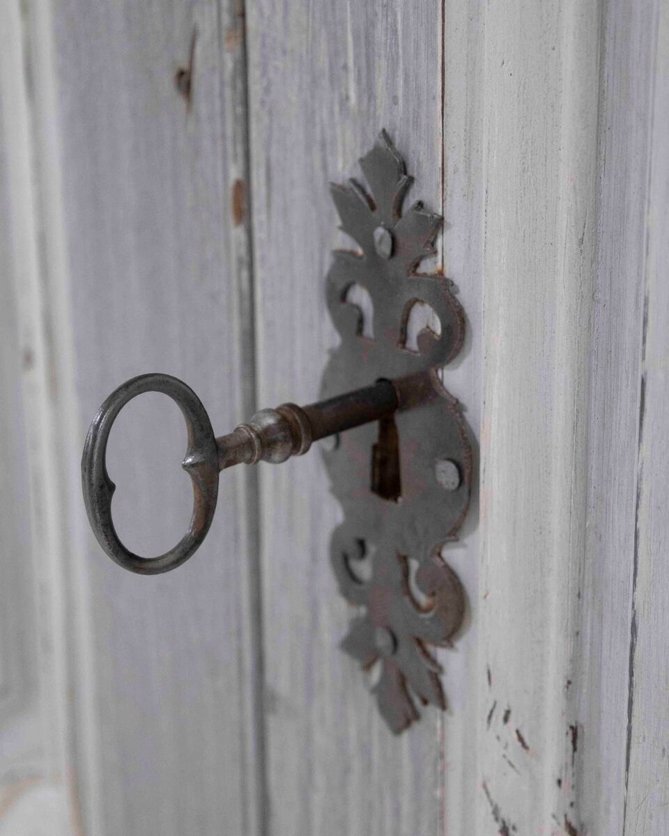 18th Century Painted Double-Sided Communication Door - JAA