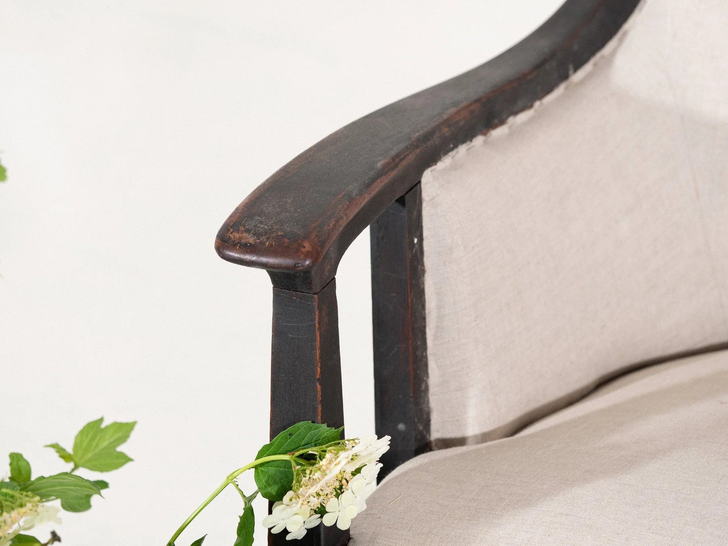 Stylish pair of black bergére, circa 100 years old - JAA