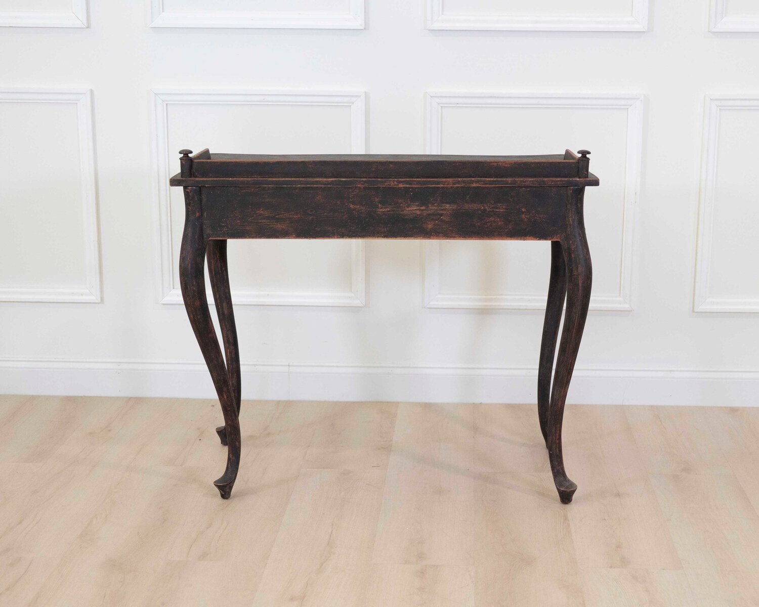 Swedish 20th Century Black Rococo-Style Writing Desk - JAA