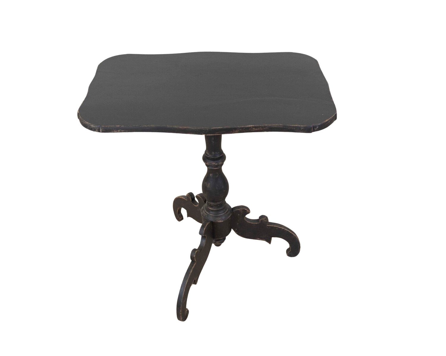 19th Century Swedish Black Painted Tri-Pod Table - JAA