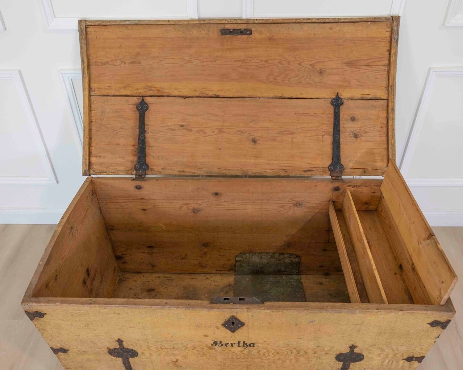 19th Century Swedish Painted Pine Blanket Chest - JAA