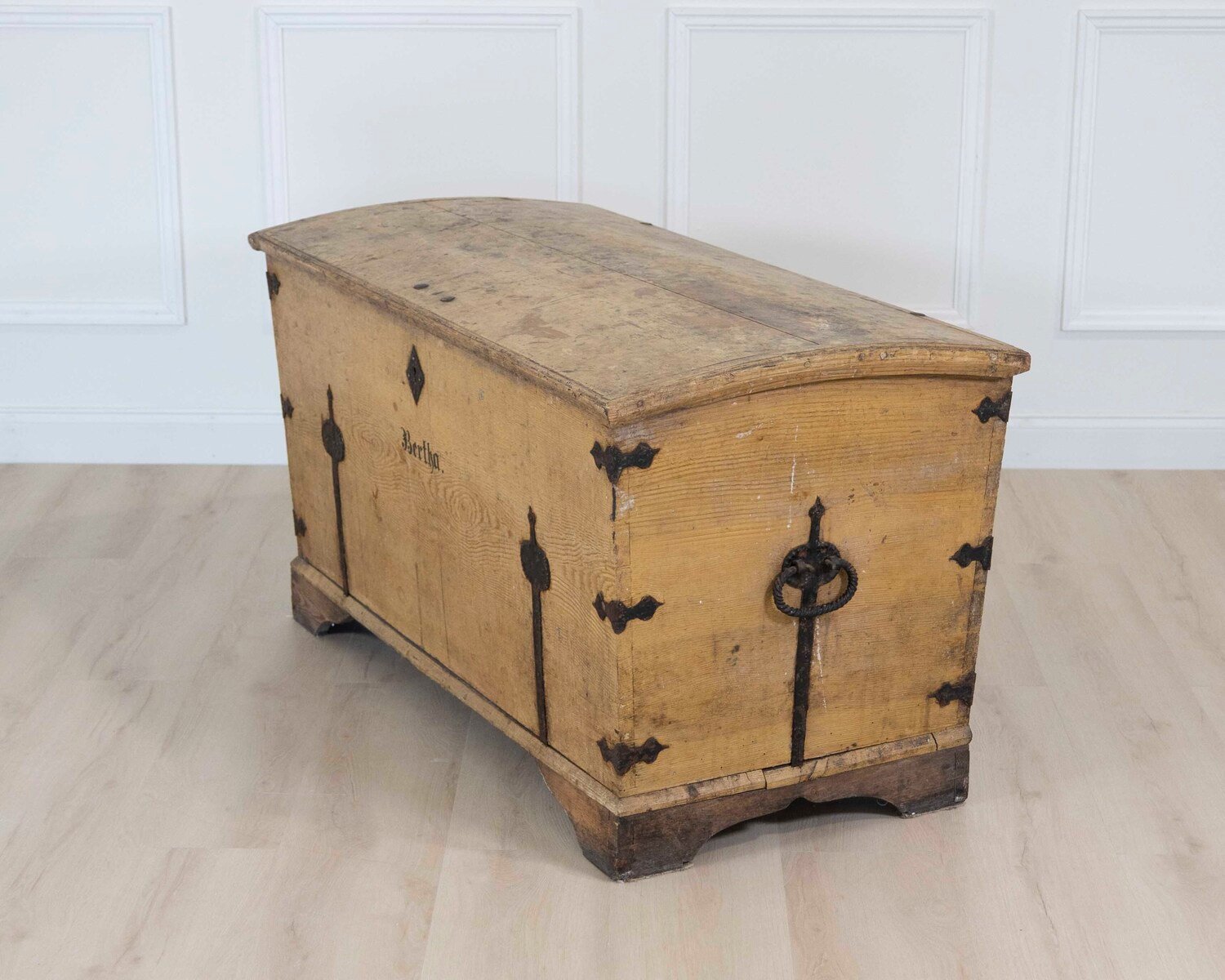 19th Century Swedish Painted Pine Blanket Chest - JAA