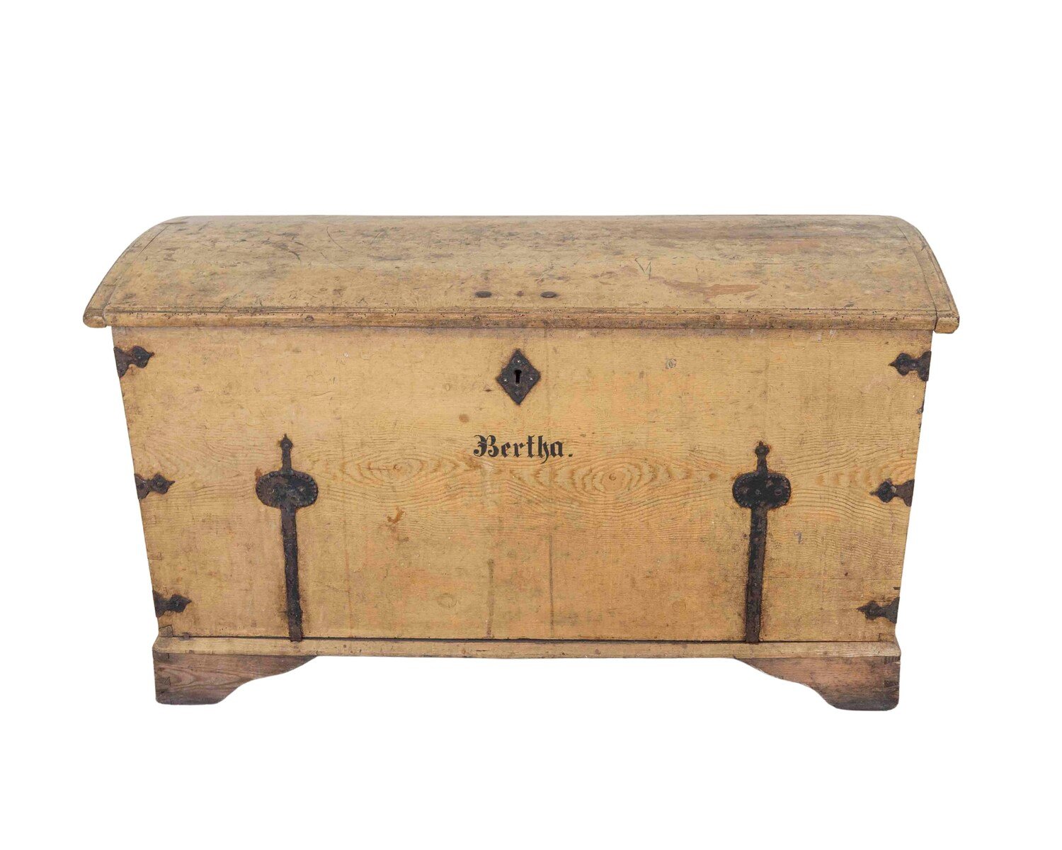 19th Century Swedish Painted Pine Blanket Chest