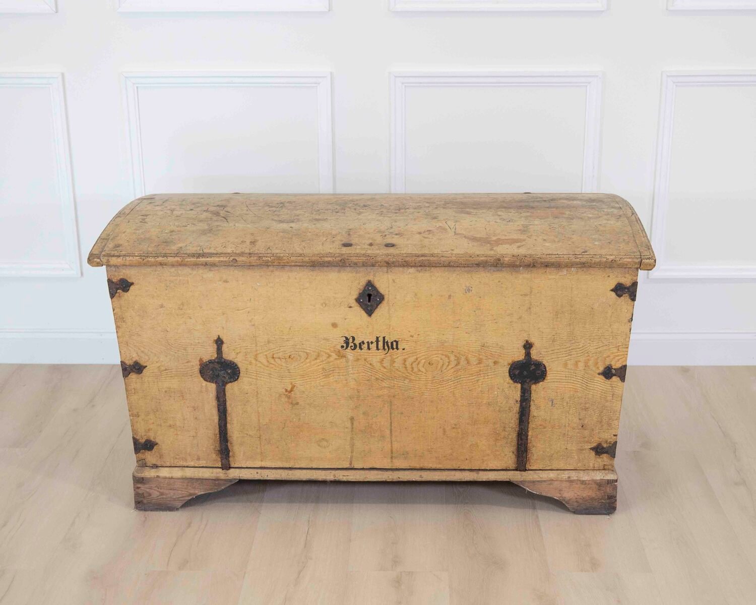 19th Century Swedish Painted Pine Blanket Chest - JAA
