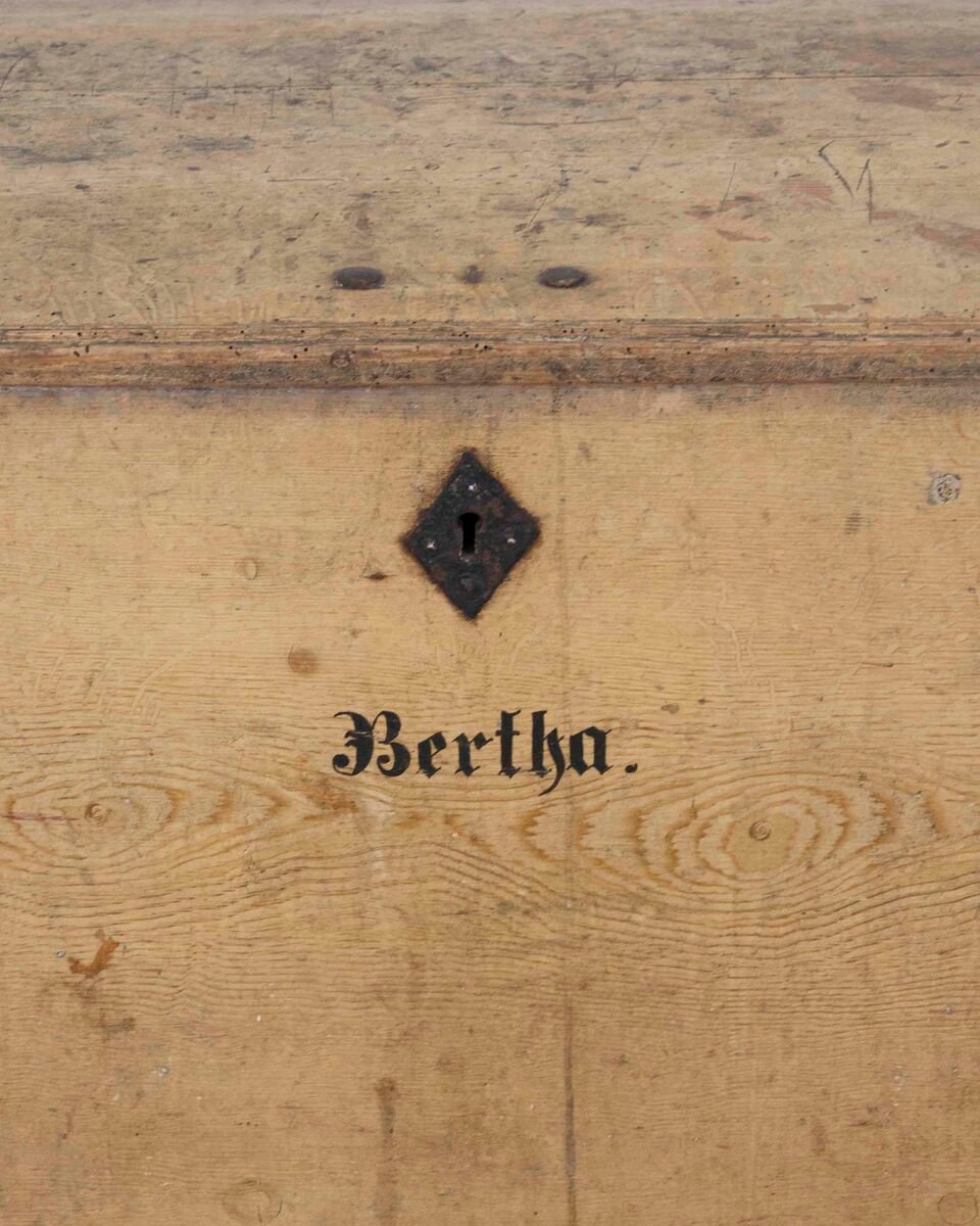 19th Century Swedish Painted Pine Blanket Chest - JAA