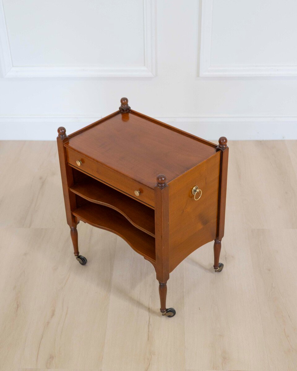 Small Cherry Wood Bedside Table - JAA