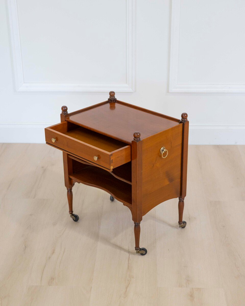 Small Cherry Wood Bedside Table - JAA
