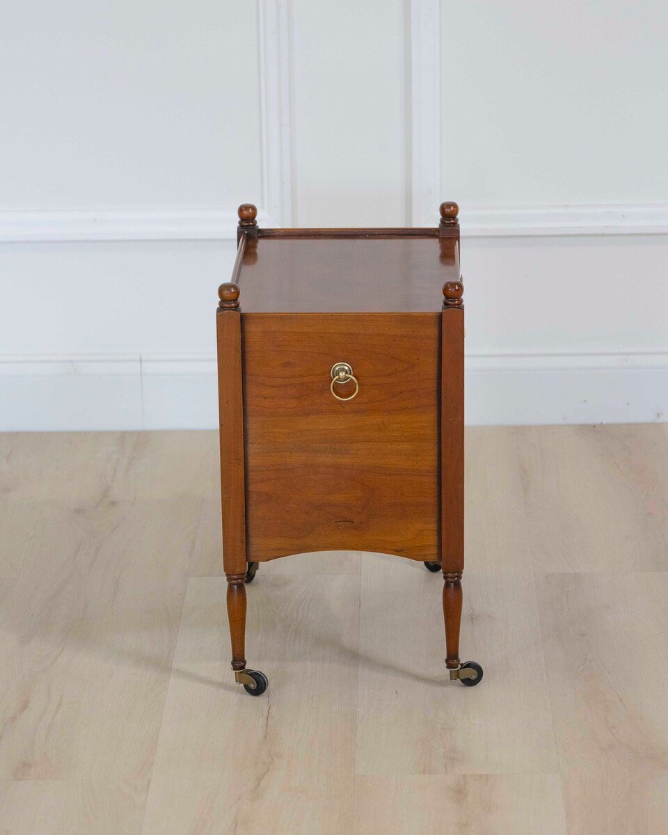 Small Cherry Wood Bedside Table - JAA