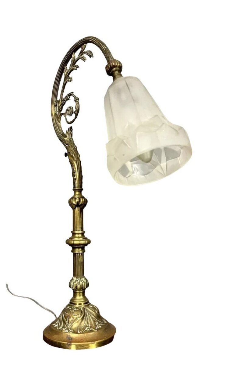French 19th Century Gilt Bronze Desk Lamp - JAA