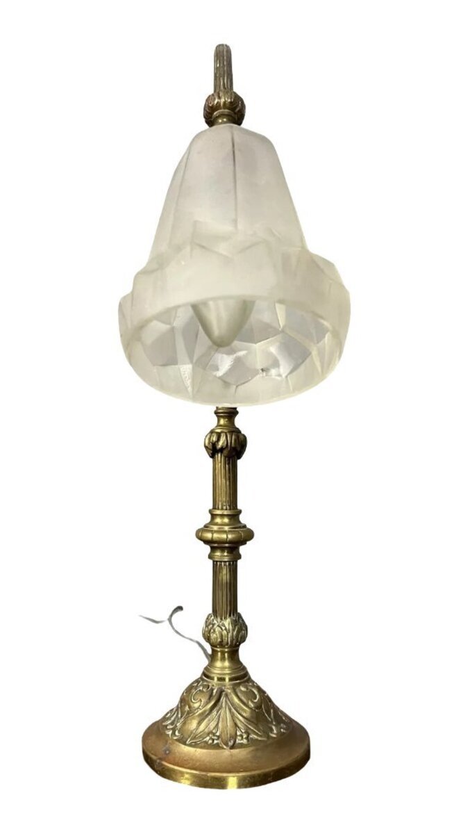 French 19th Century Gilt Bronze Desk Lamp - JAA