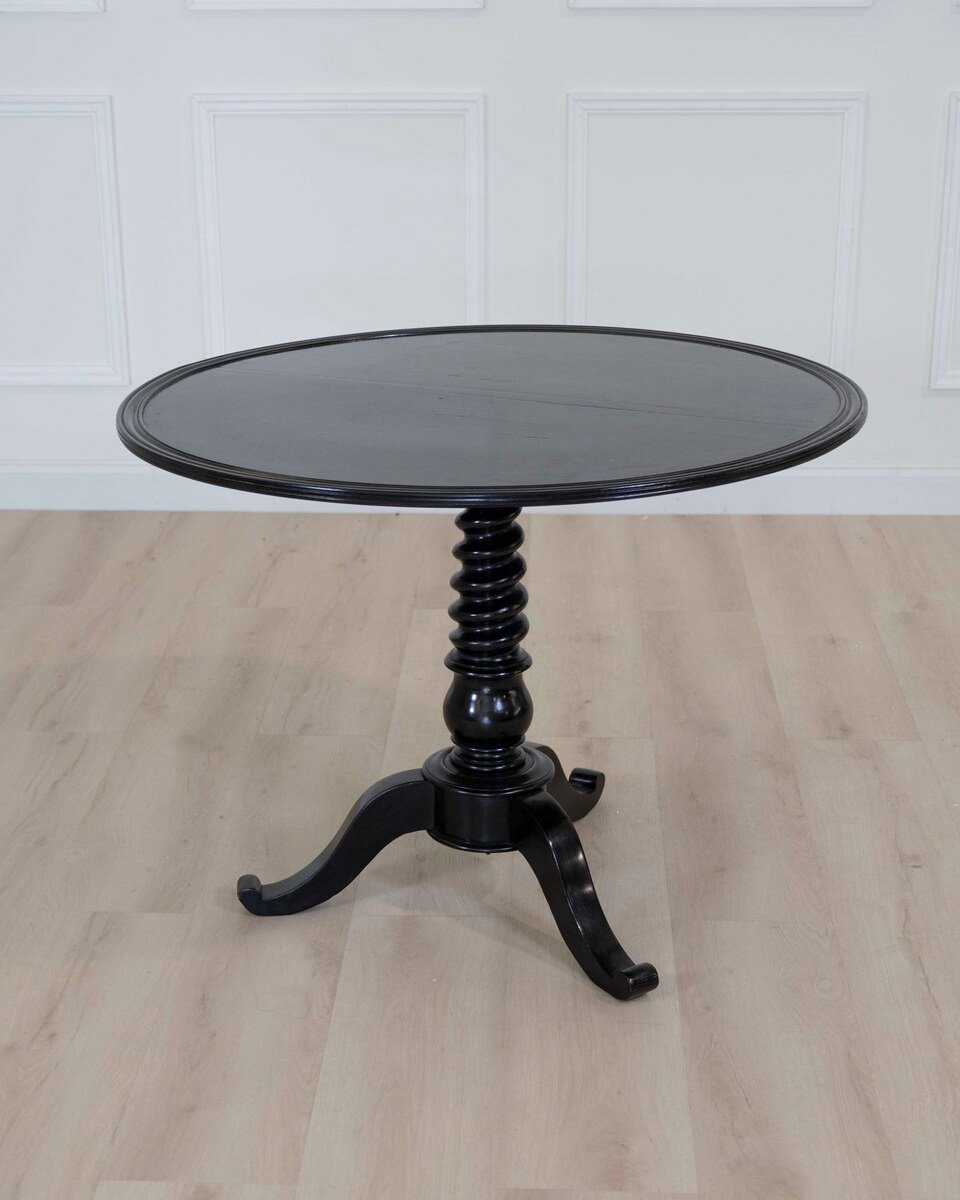 19th Century Ebonized Tilt-Top Table - JAA