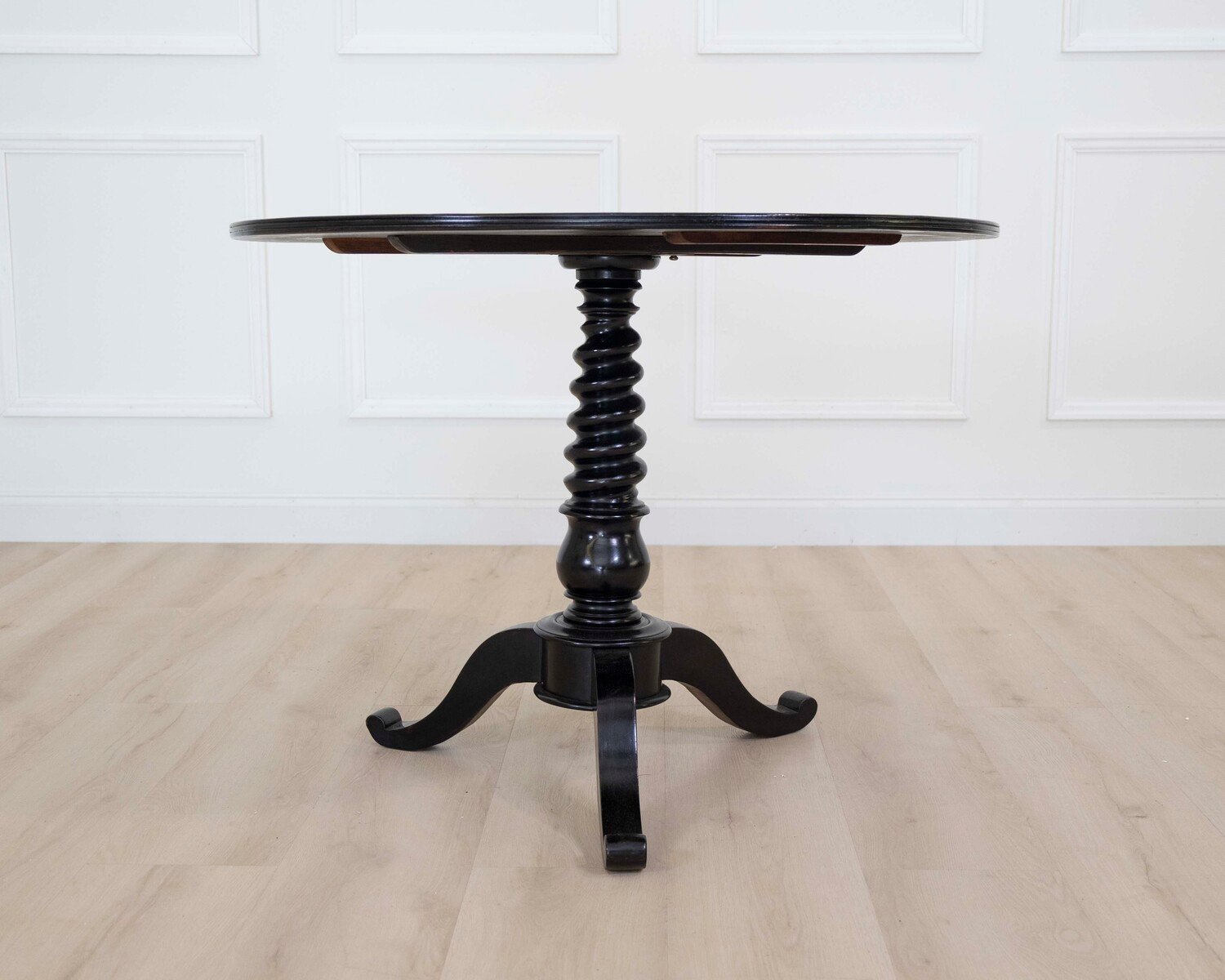 19th Century Ebonized Tilt-Top Table - JAA