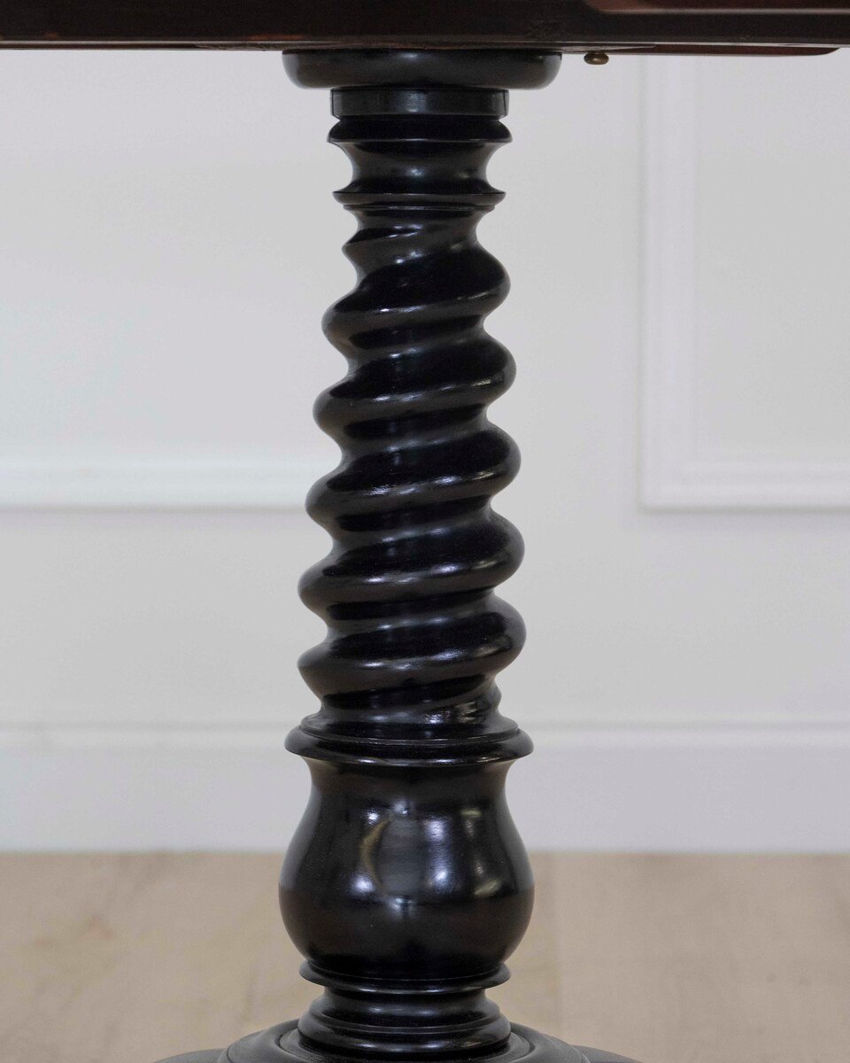 19th Century Ebonized Tilt-Top Table - JAA