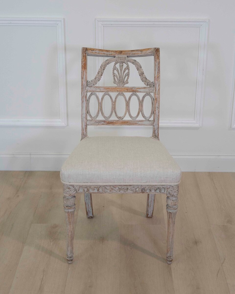 Matched Set of 8 Lindome Chairs Circa 1800 - JAA