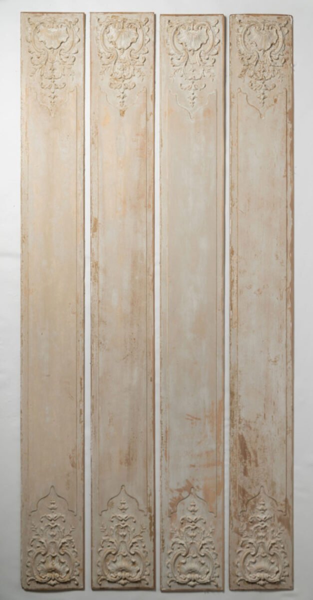 Pair of Antique French Painted Boiserie Panels - JAA