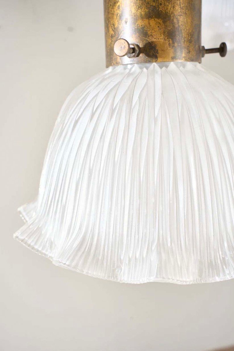 Trio of 20th Century Holophane Pendant Lights - JAA
