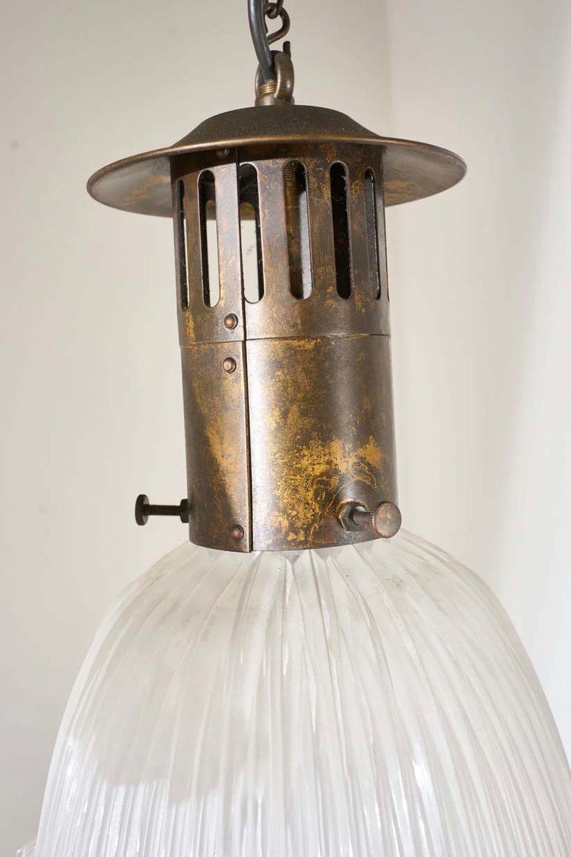 Trio of 20th Century Holophane Pendant Lights - JAA
