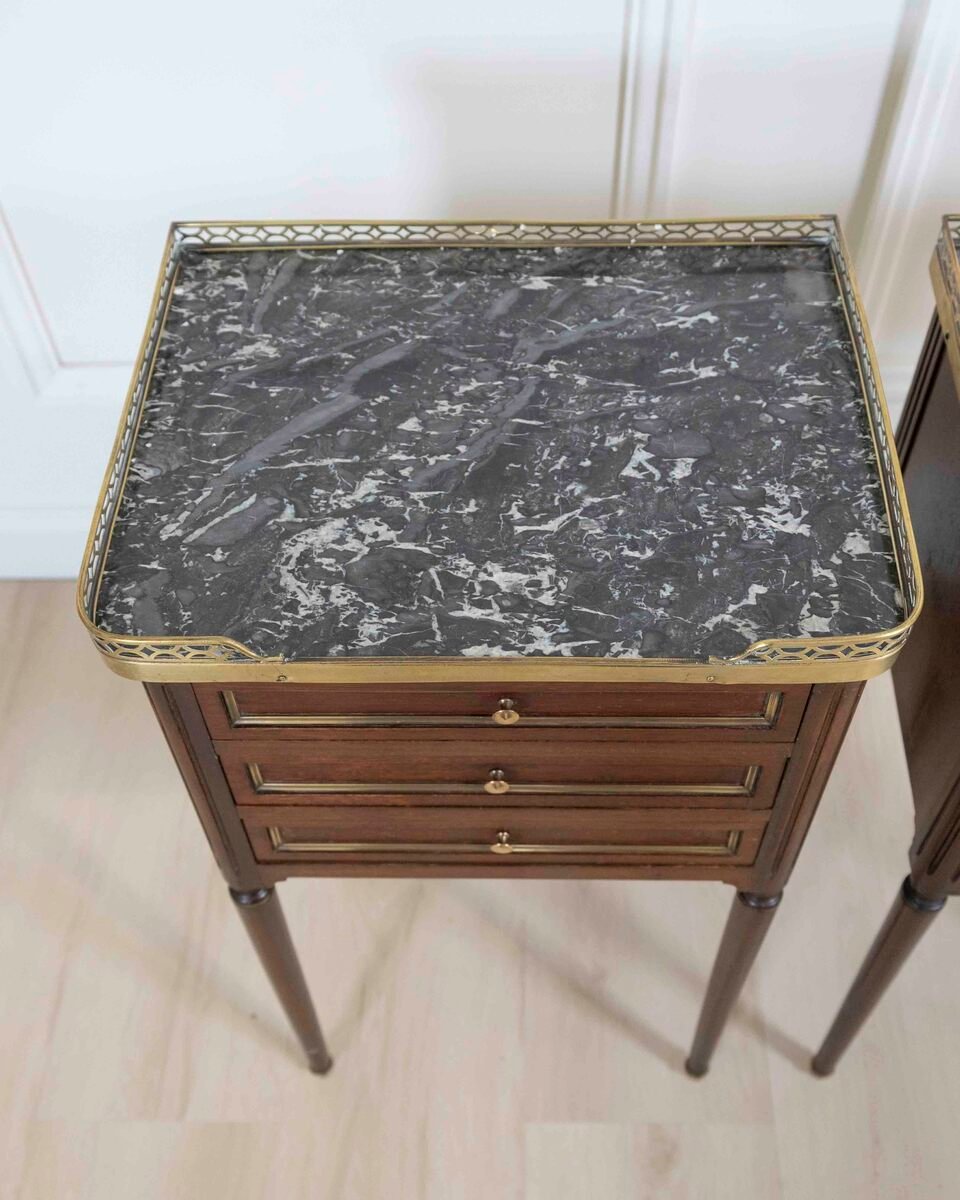 Pair of Louis XVI Style Bedside Tables - JAA