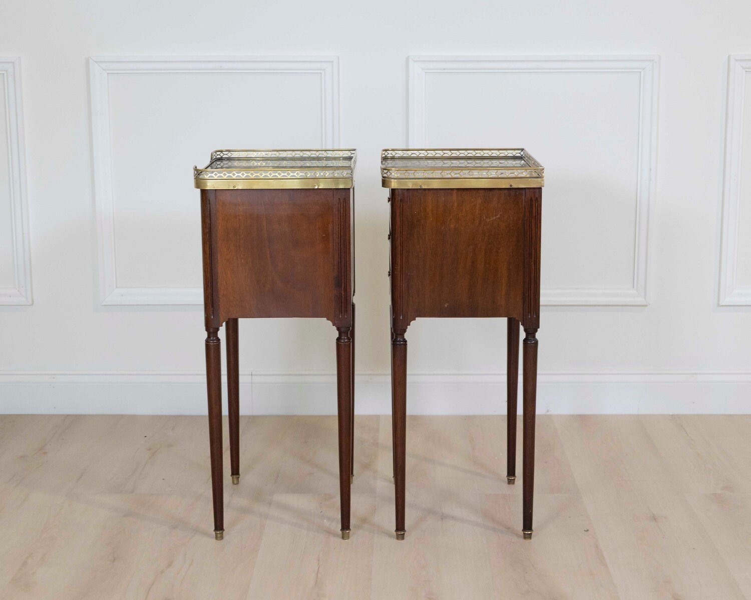 Pair of Louis XVI Style Bedside Tables - JAA