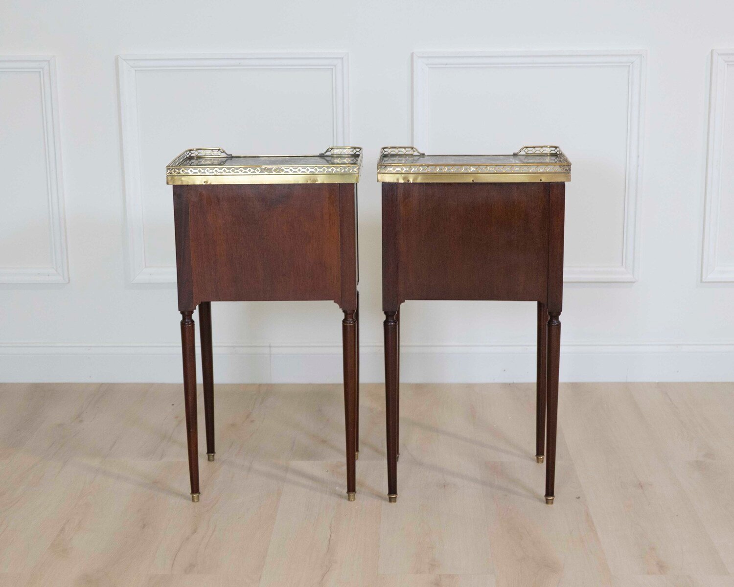 Pair of Louis XVI Style Bedside Tables - JAA