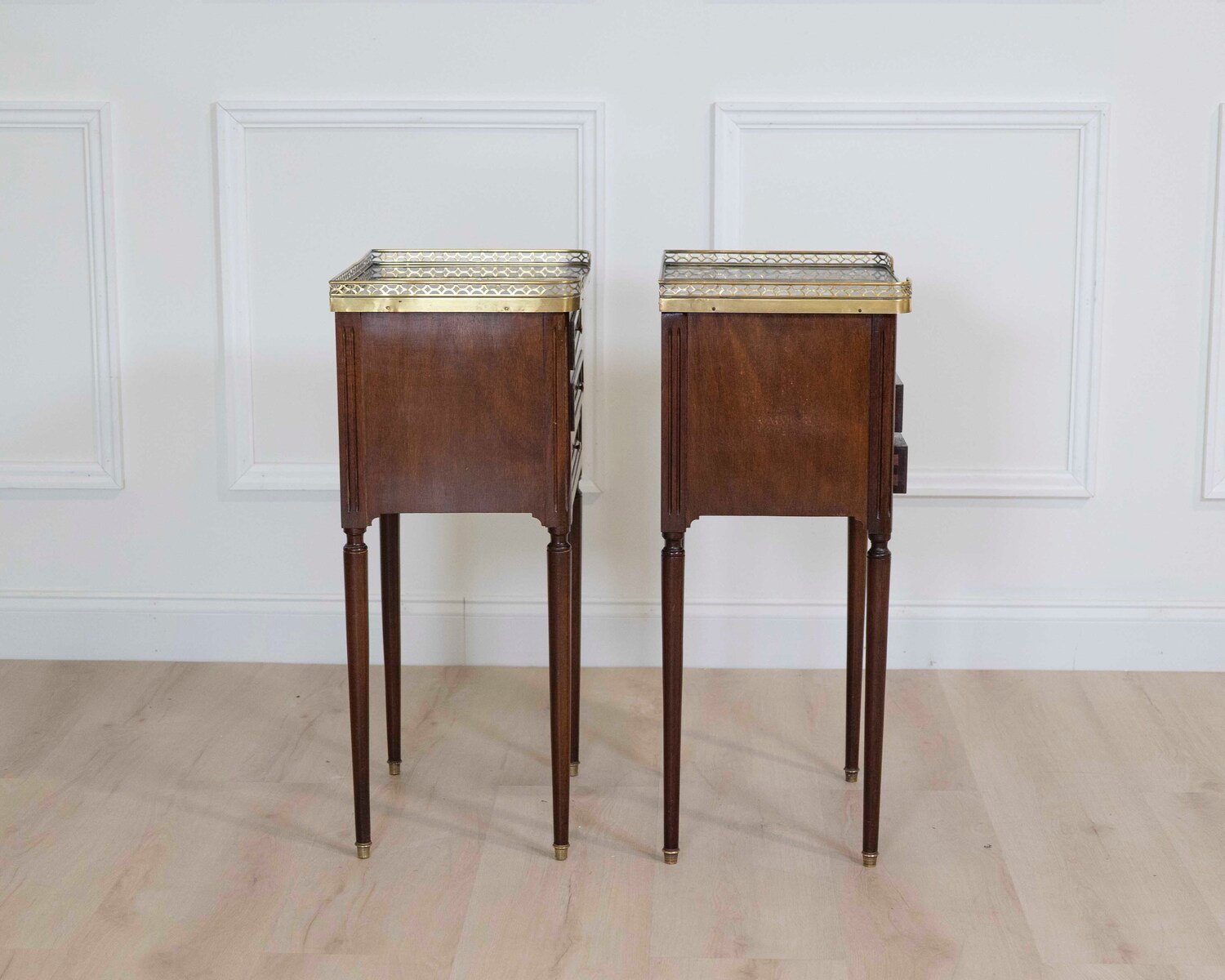 Pair of Louis XVI Style Bedside Tables - JAA